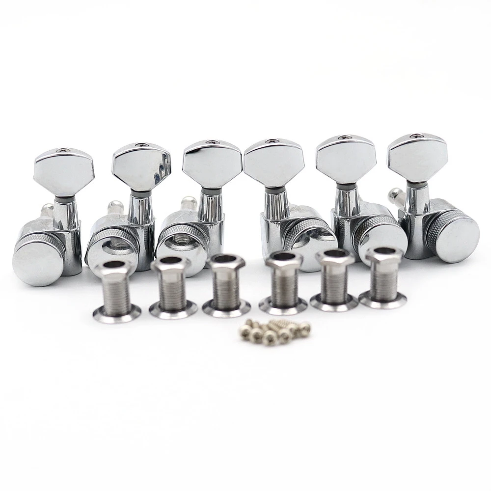 

6R/6L Wilkinson JIN HO Chrome Tuners Guitar Locking Tuners Machine Heads Tuning Pegs Square handle button Lock JN-P7 from Korea