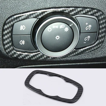 

For Ford Focus MK4 2019 Auto Accessories Carbon Fiber ABS Car Styling Interior Headlight Lamp Adjustment Decoration Cover Trim
