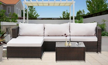 

Rattan Patio Furniture 2 Piece Outdoor Conversation Sets Garden Poolside Furniture Trucking Delivery