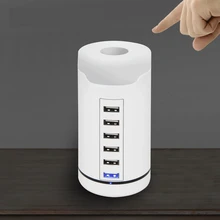 Светодиодный Светильник-ночник с несколькими портами USB, зарядная док-станция, 110 В, 6А, с держателем для телефона, органайзер, настольное зарядное устройство для телефона, планшета