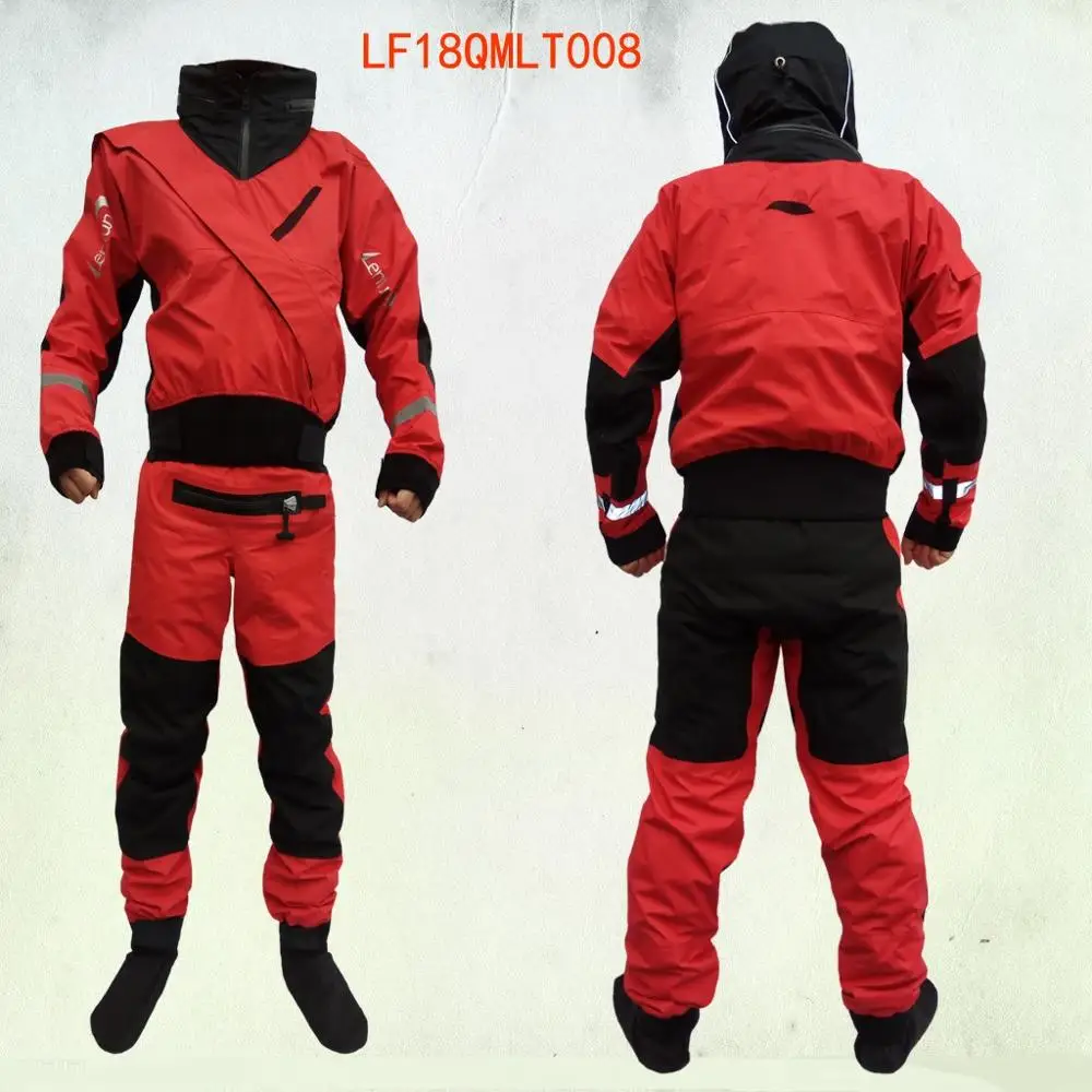 New Full Dry Suit Front Tizip Enter Zipper With Hood Drysuits, Dry Suits For Whitewater,kayak