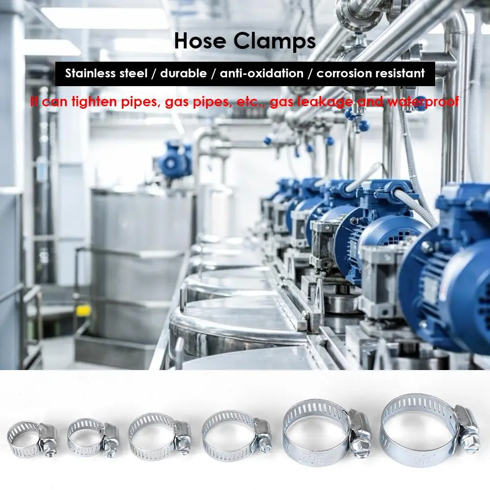 

Spring Clip Stainless Steel Drive Hose Clamp Fuel Line Pipe Worm Gear Clip Clamp Tube Fasterner Wiring Line Card Home Kits