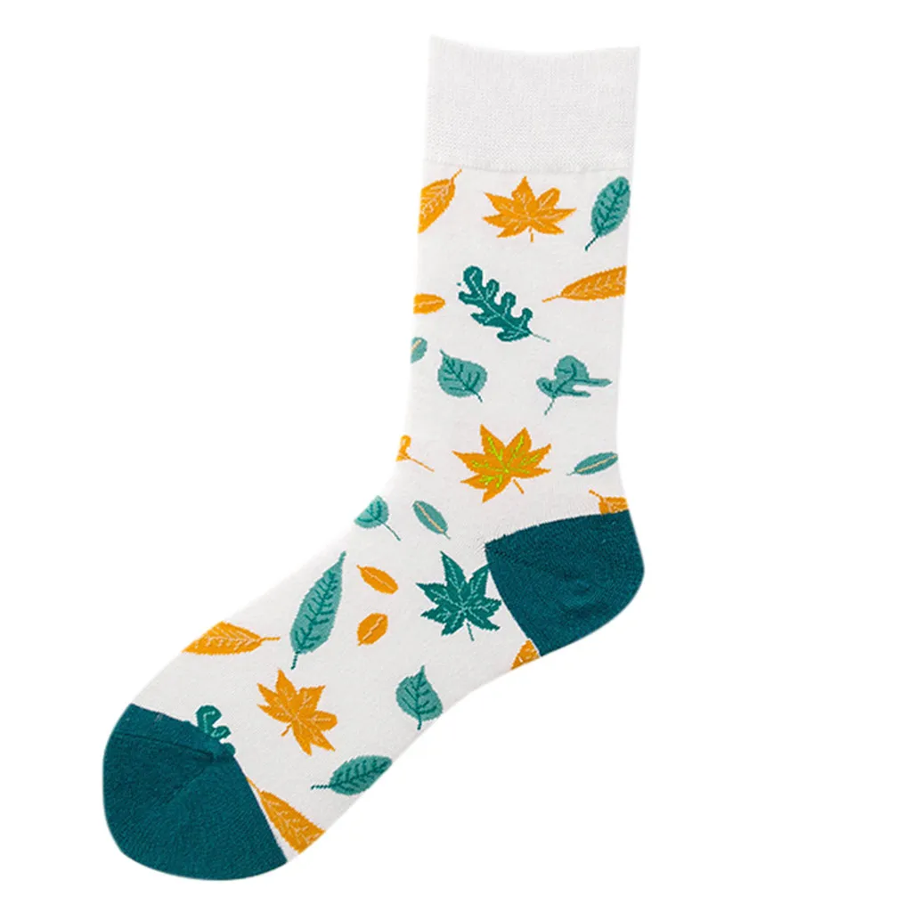 Женские трендовые носки с принтом, повседневные яркие цветные хлопковые носки, носки для скейтборда в японском стиле Харадзюку на осень и зиму