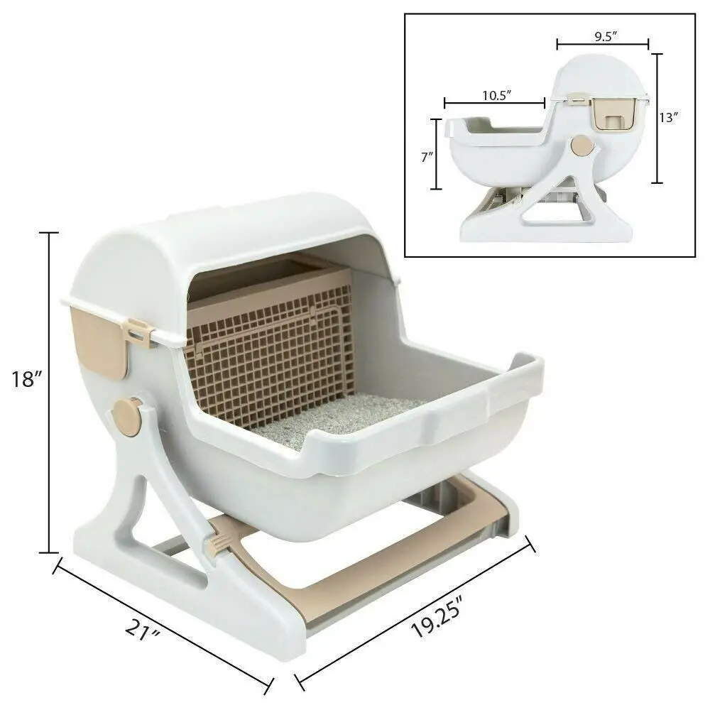 Pet Semi-Automatic Quick Cleaning Cat Litter Box Luxury Cat Toiletraining Kit Sandbox Bedding Bedpans Pet Mascotas Kitten Pet Semi-Automatic Quick Cleaning Cat Litter Box Luxury Cat Toiletraining Kit Sandbox Bedding Bedpans Pet Mascotas Kitten