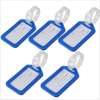 

Luggage Labels Simple Design Waterproof Tags For Bags 5pcs Labels Luggage Tags Hot Address Name Strap Bag Suitcase Travel ID New