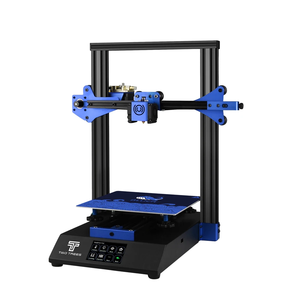 Bluer Два дерева 3d принтер Bluer Высокая точность автоматическое выравнивание обновление печати закаленное стекло повторное отключение питания большого размера плюс - Цвет: Bluer