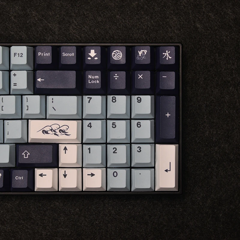 Chaves Gmk Mizu Pbt Keycap Cherry Profile Dye-sub Keycaps para Teclado Mecânico 61 64 84 108 Layout 129 - Imagem 3