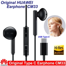 Huawei-auriculares originales tipo C CM33, cascos clásicos con micrófono y Control de volumen para Mate 10 Pro P20 Por P30 P30 Pro XIAOMI MI9 MIX2