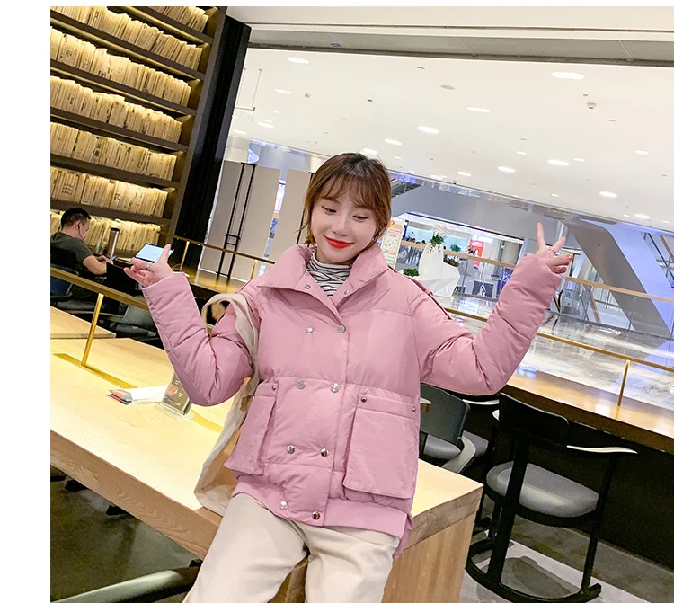 Женское зимнее черное короткое пальто, куртка Harajuku, уличная одежда, корейская мода, парки, одежда для женщин, ветровка xxl