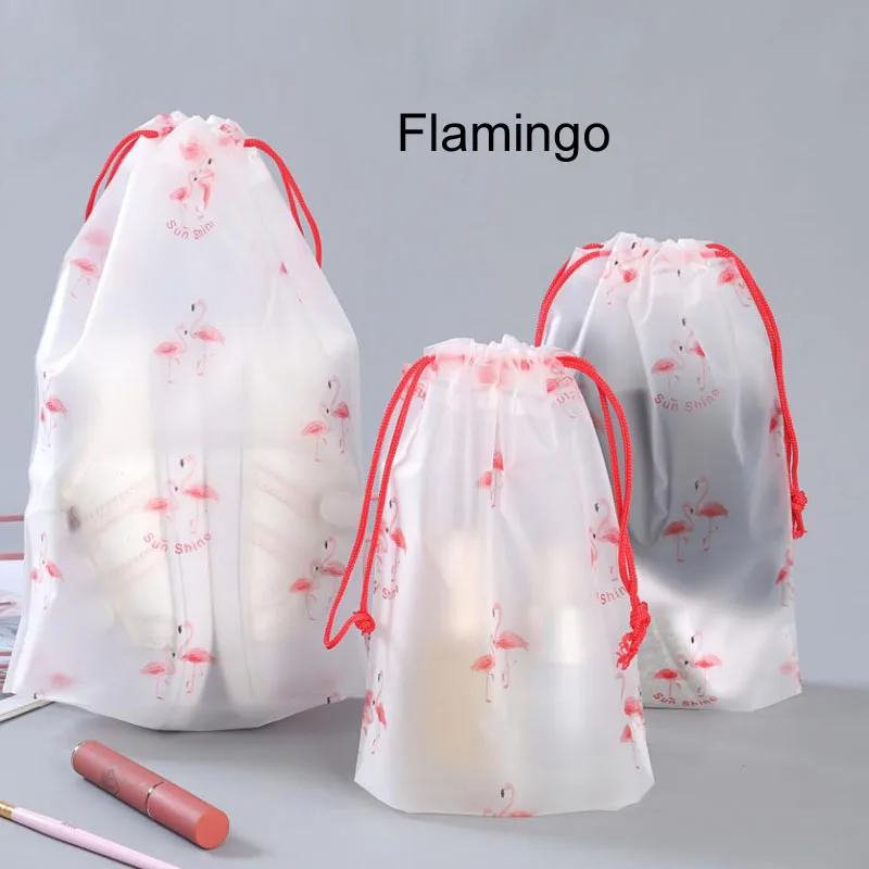 Коричневый медведь прозрачный косметический пакет дорожный кейс для косметики для женщин на молнии Make Up банный Органайзер сумка для хранения туалетные принадлежности, мытье Beaut Kit - Цвет: Flamingo