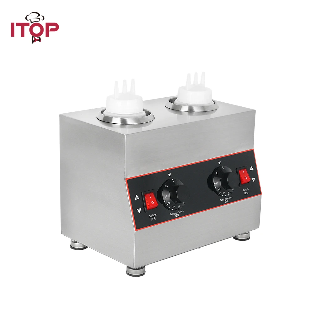 ITOP Commercial Sauce Warmer with Bottles Electric Chocolate Heater