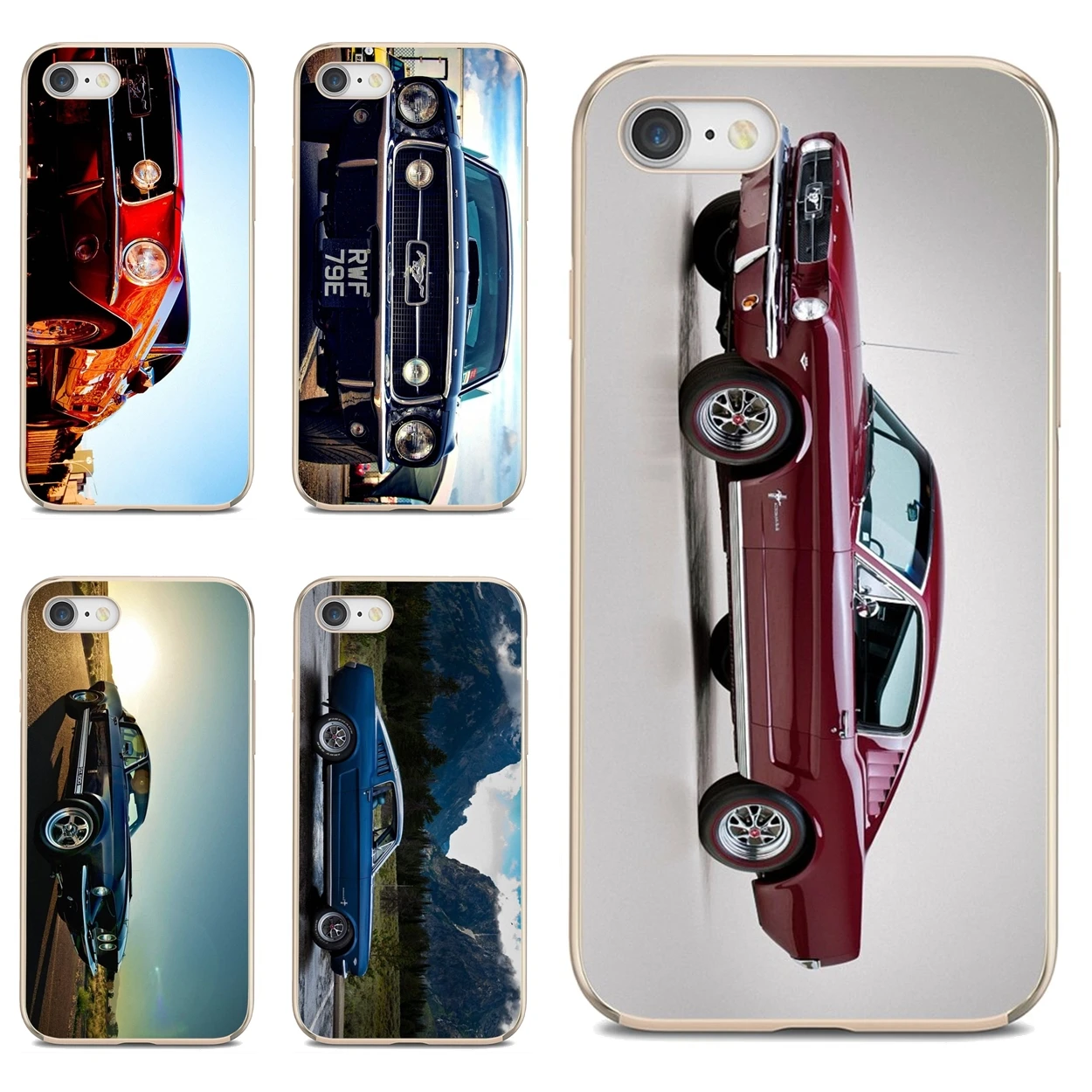 Для Apple iPhone 10 11 12 Pro Mini 4S SE 5C 6 6S 7 8 X XR XS Plus Max 2020 Ford-Mustang-1966-супер-автомобильные обои