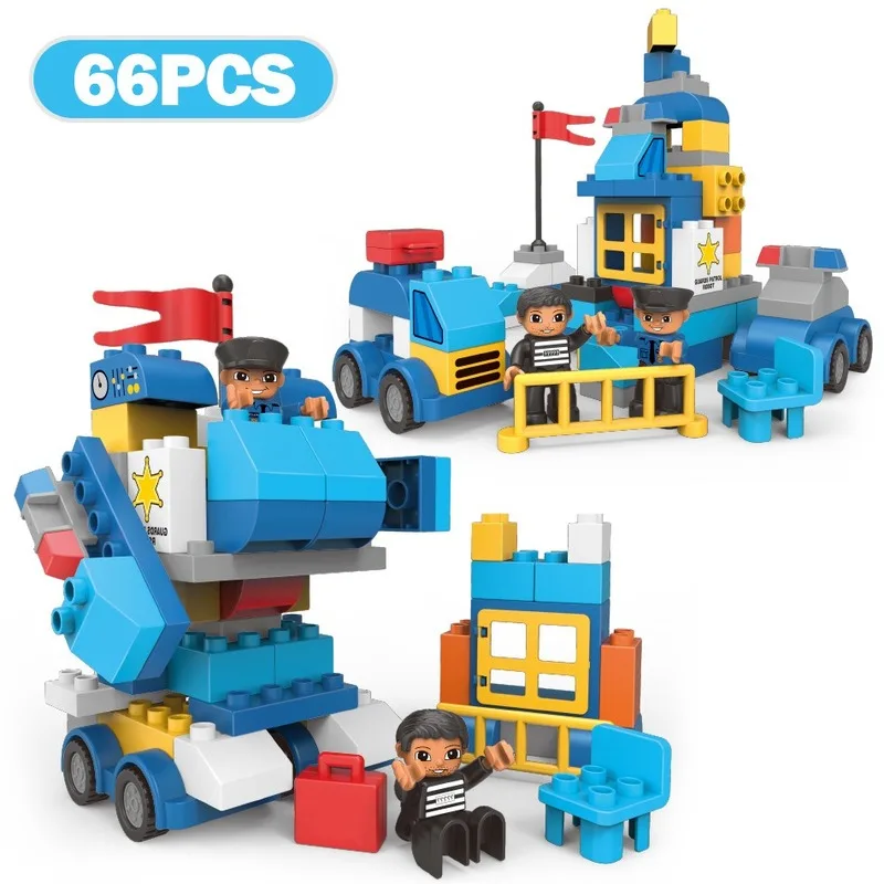 

DIY Excavator Vehicle Figures Big Size City Construction Building brick Blocks gift For Children Compatible LegoINGlys Duploe