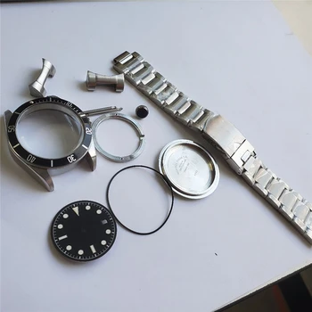 

For ETA 2824 for Seagull ST2130 SW200 Movement 316L Brushed Stainless Steel Watch Case 41MM Watch Bezel Literal Handle