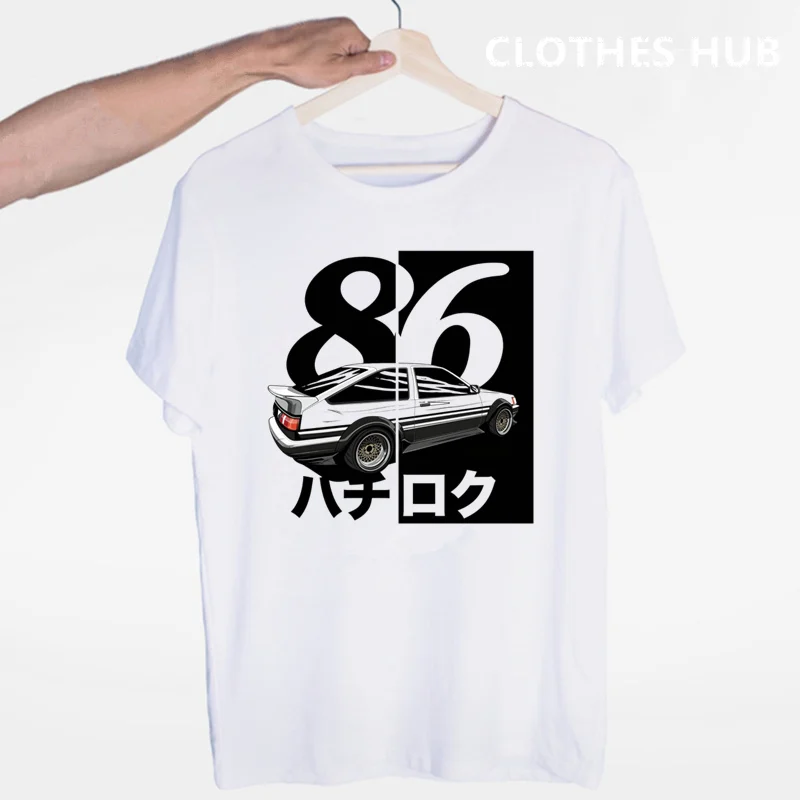 Дрифт японского аниме AE86 Начальная D футболка с круглым вырезом и короткими рукавами Летняя Повседневная модная мужская и женская футболка унисекс