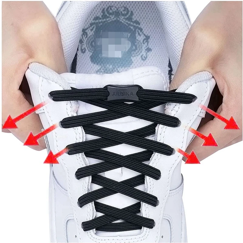 New No Tie Shoe laces Elastic Laces Sneakers Flat Shoelaces without ties Kids Adult Quick Shoe lace Rubber Bands for Shoes