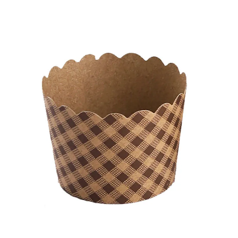 50Pcs Kraft Paper French Baking Cupcake Cups Wedding Party Muffin Wrapper Decorating Mold Liner Cup Tray | Дом и сад