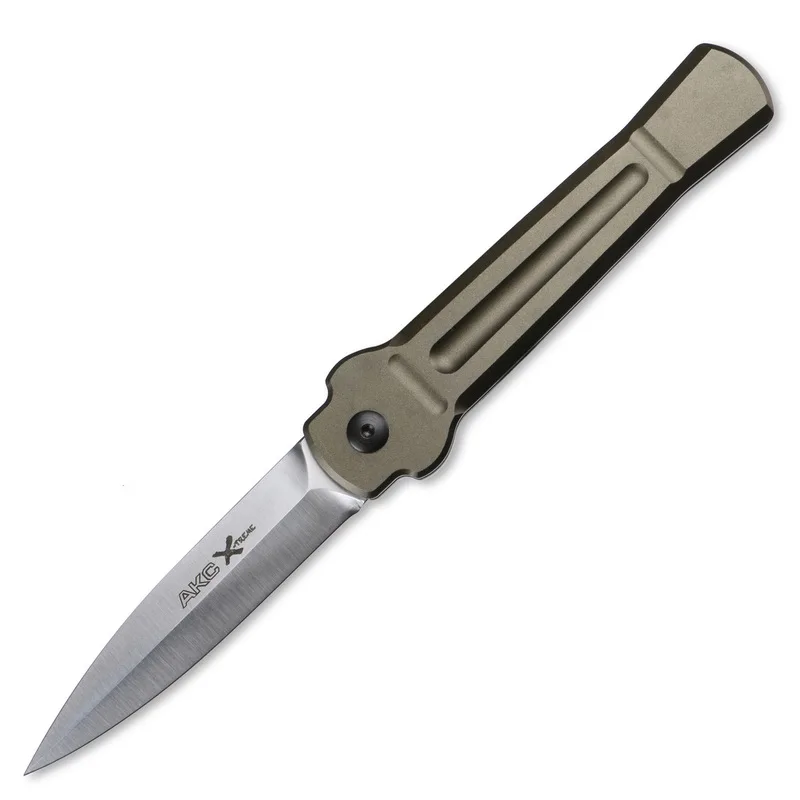 LOVOCOO AKC X-treme складной нож AUS-8 лезвием с алюминиевой ручкой для кемпинга, охоты, рыбалки, выживания, кухонные ножи, инструменты для повседневного использования - Цвет: ArmyGreen LG