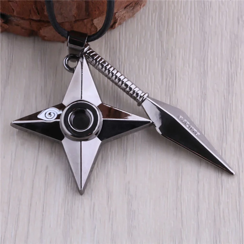 Классические Японские Аниме Наруто Kunai konoha Ninja Shuriken Itachi kakahi металлические подвесные ожерелья мужские ювелирные изделия колье