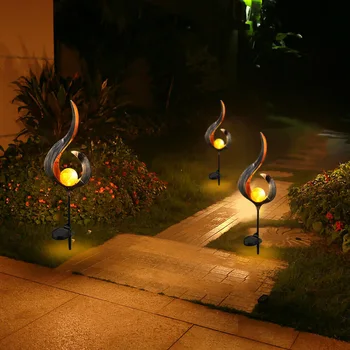 

LED Solar Light Garden Lights Hollow Out Moon Iron Outdoor Lamp Control Induction Landscape Lamps Pathway Lawn Warm Multi Tool