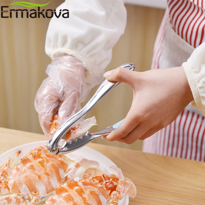 

ERMAKOVA Crab Clipper Walnut Sheller Walnut Nutcracker Crab Cracker Metal Seafood Tool Kitchen Gadget Tool