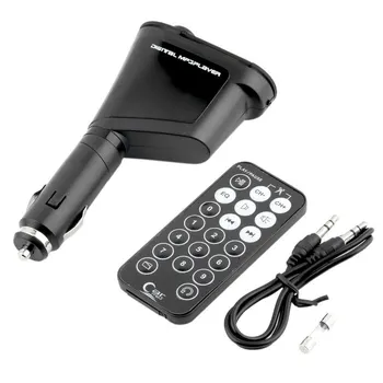 

Audio Car MP3 Player Kit Wireless Music Radio FM Transmitter Modulator USB Secure Digital Memory Card MMC With Remote Control