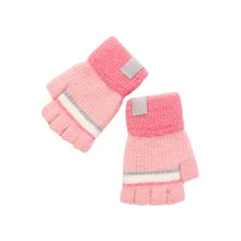Novo doce colorido crianças meias luvas de dedo bonito listrado jacquard quente luva usada para a escola escrita meninos meninas mão cobrir
