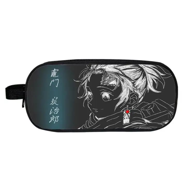 animePencil чехол ghost blade, Большая вместительная сумка для карандашей для мальчиков и девочек, мультяшная коробка для ручек, двойная молния, сумки для ручек, канцелярские принадлежности, Cosmeti - Цвет: as pictures
