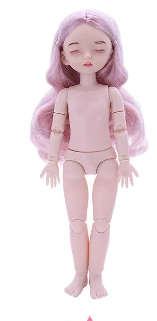 1/6 кукла BJD 28 см кукла для сна не с макияжем голый ребенок 22 шарнира подвижная петля DIY макияж куклы серые волосы детские игрушки для девочек - Цвет: Rose C