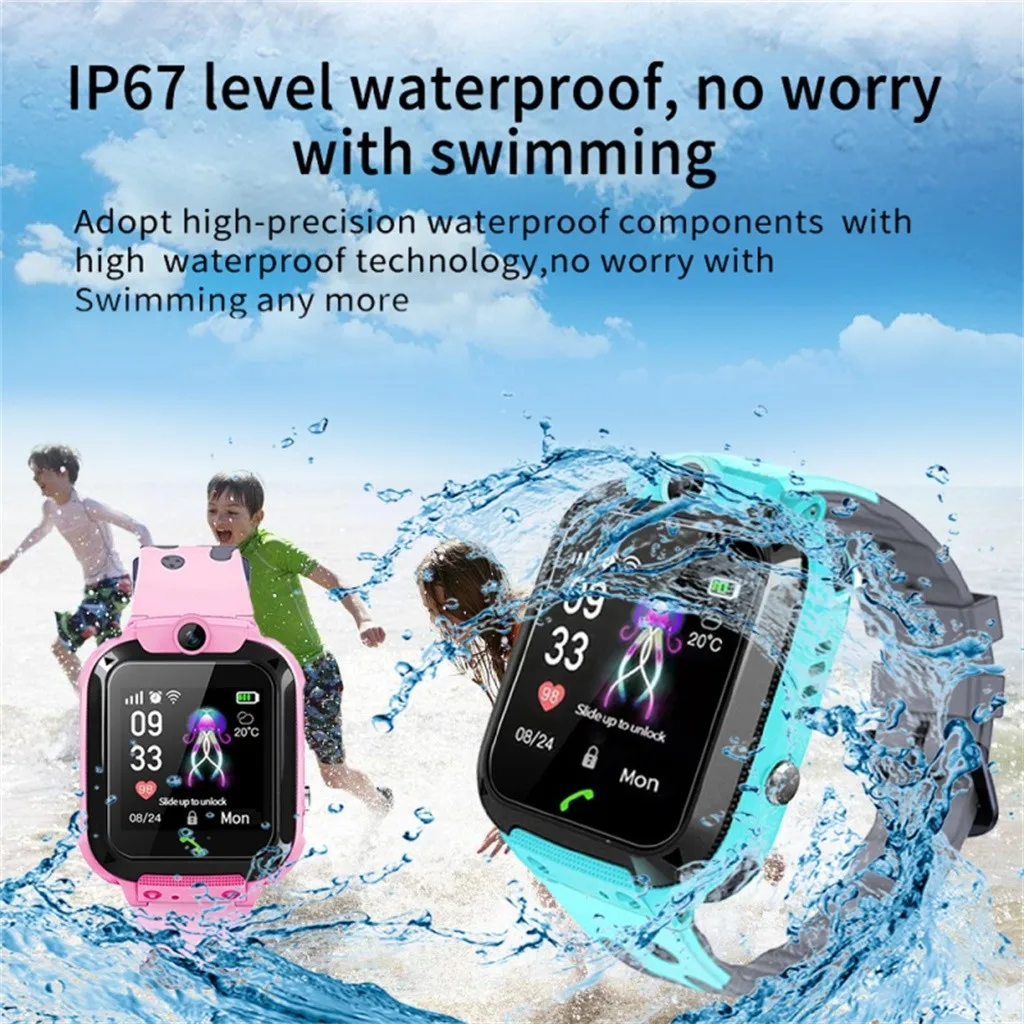 Водонепроницаемые Детские Смарт-часы с сенсорным экраном SOS Antil-lost Smartwatch Детские 2G sim-карты часы трекер местоположения вызова Smartwatch