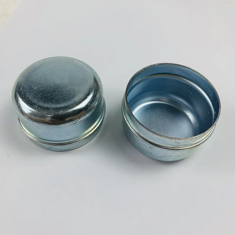 Replacement 50mm Metal Dust Cap Wheel Hub Trailer Bearing Dust Grease Cover 2pcs