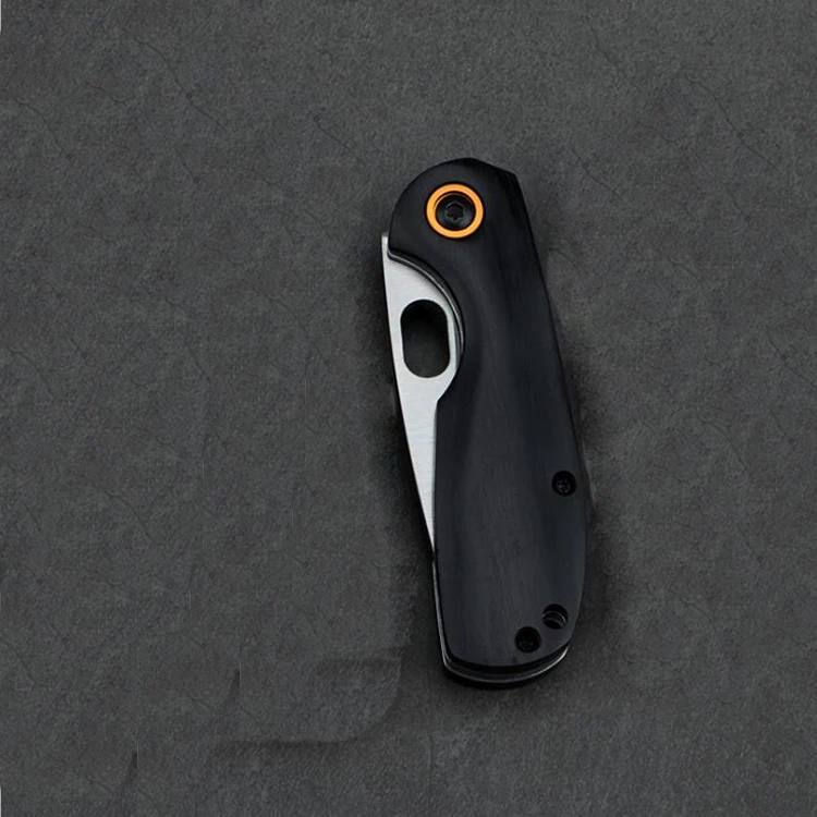 Для повседневного использования, уличный карманный нож для кемпинга на открытом воздухе, охотничий нож для тактического боя тактический инструмент B162, карманный нож для повседневного использования - Цвет: Черный