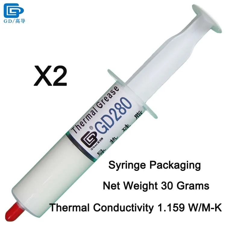 GD280-SY30 2 Pieces GD280 теплоотвод пластырь соединения Термальность смазочная паста силикон белый CN30 CN150 CN1000 SSY1 SY1 SY3 SY7 SY15 SY30 - Цвет лезвия: GD280-SY30 2 Pieces