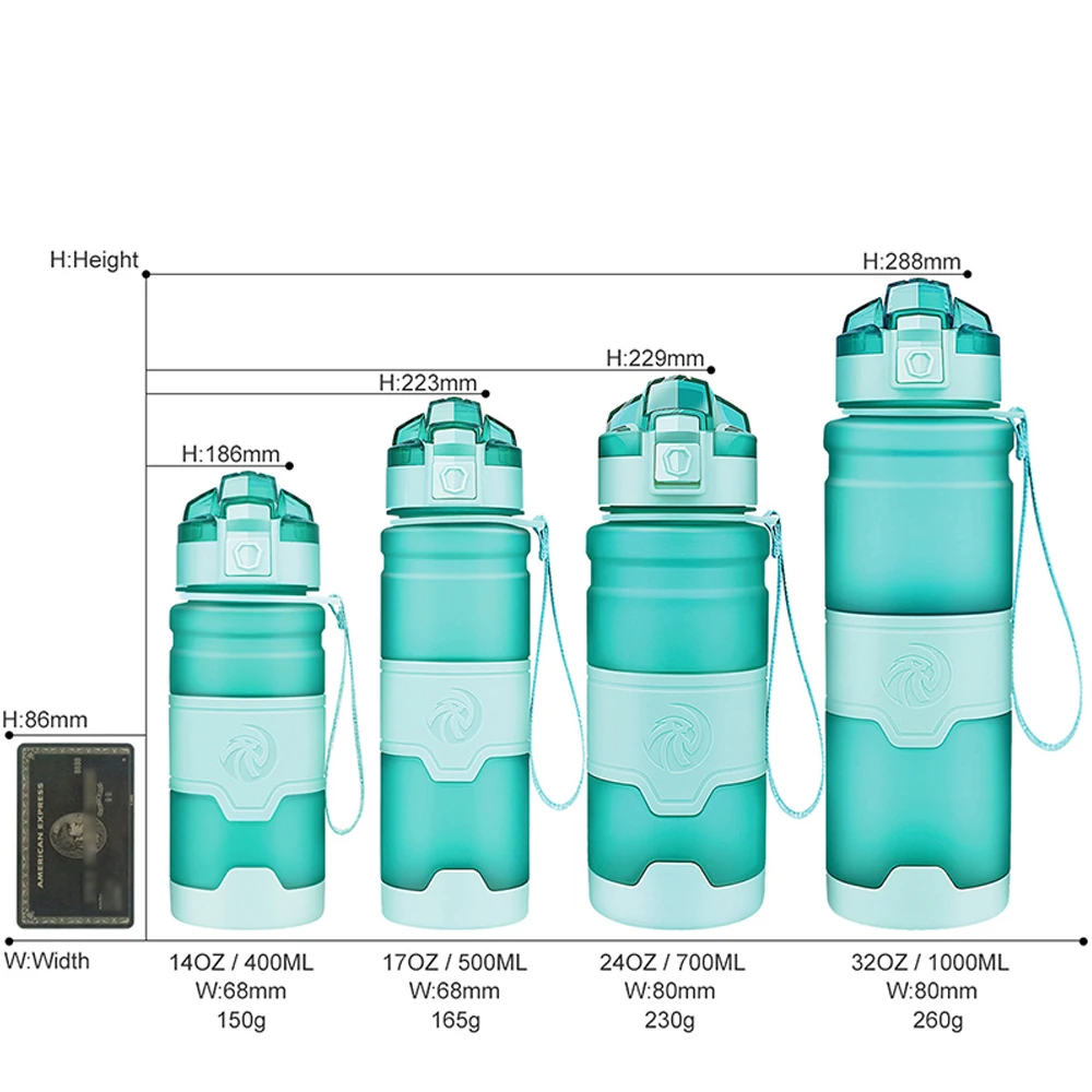 ZORRI BPA Free Sports Water Bottles, 17oz / 500ML Lightweight Reusable  Water Bottle for Gym, Fitness, Workout, Yoga, Running, Kids School