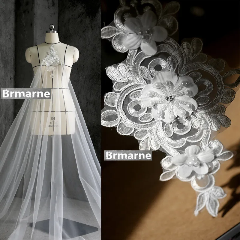 Длинное вышитое свадебное платье, вышитое платье, декоративные цветы с бисером, свадебное кружевное платье с вышивкой