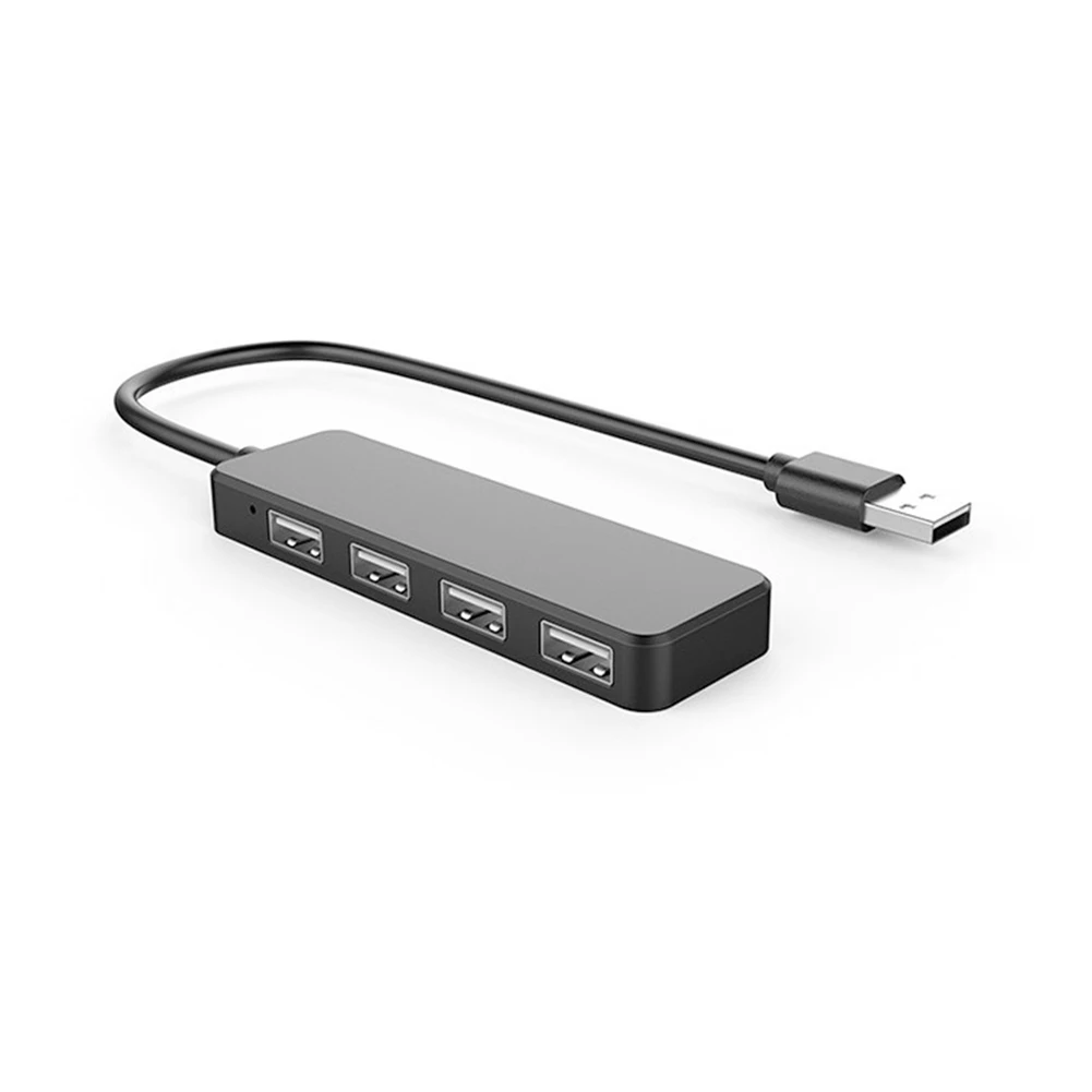 

USB 2.0HUB Hub Flat One Tow Four Ultra Thin 4 Port Hub Multifunction Portable High Speed USB Hub Splitter