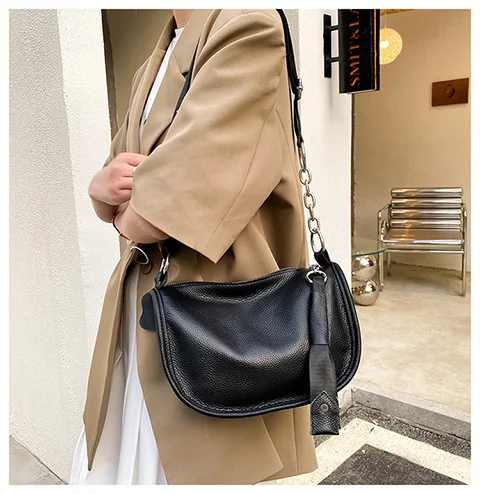 100% Genuine Leather Women Bag Natural Skin Shoulder Bags For  2021 New Shoulder Messenger Women Bag Luxury Simple Shoulder Bags