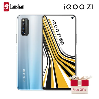 Перейти на Алиэкспресс и купить Оригинальный vivo IQOO Z1 двойной режим 5G мобильный телефон 4500 мАч большой аккумулятор 44 Вт флэш-Зарядка 6 ГБ 128 ГБ Распознавание отпечатков пальц...