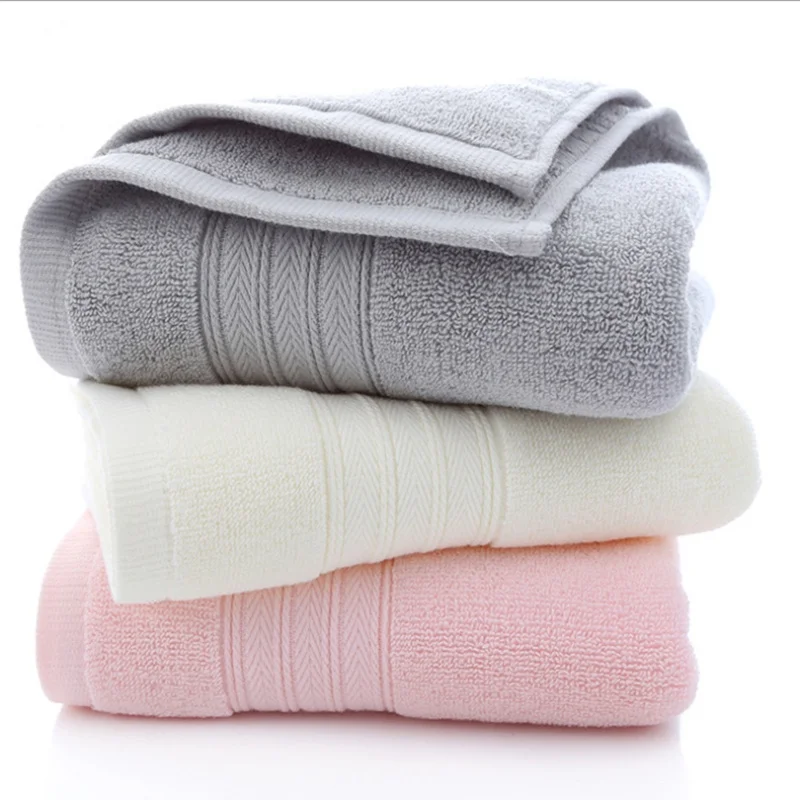 JAYQUERING New Thicken Soft Solid Color Adult Face Towel 35*73 Quick-Dry Hand Towel Cotton Towels Bathroom