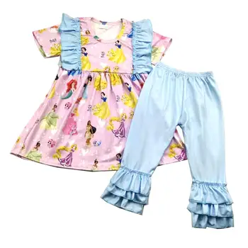 

Princesses children's A-line tunic legging pants sets casual girls adorable holiday outfit
