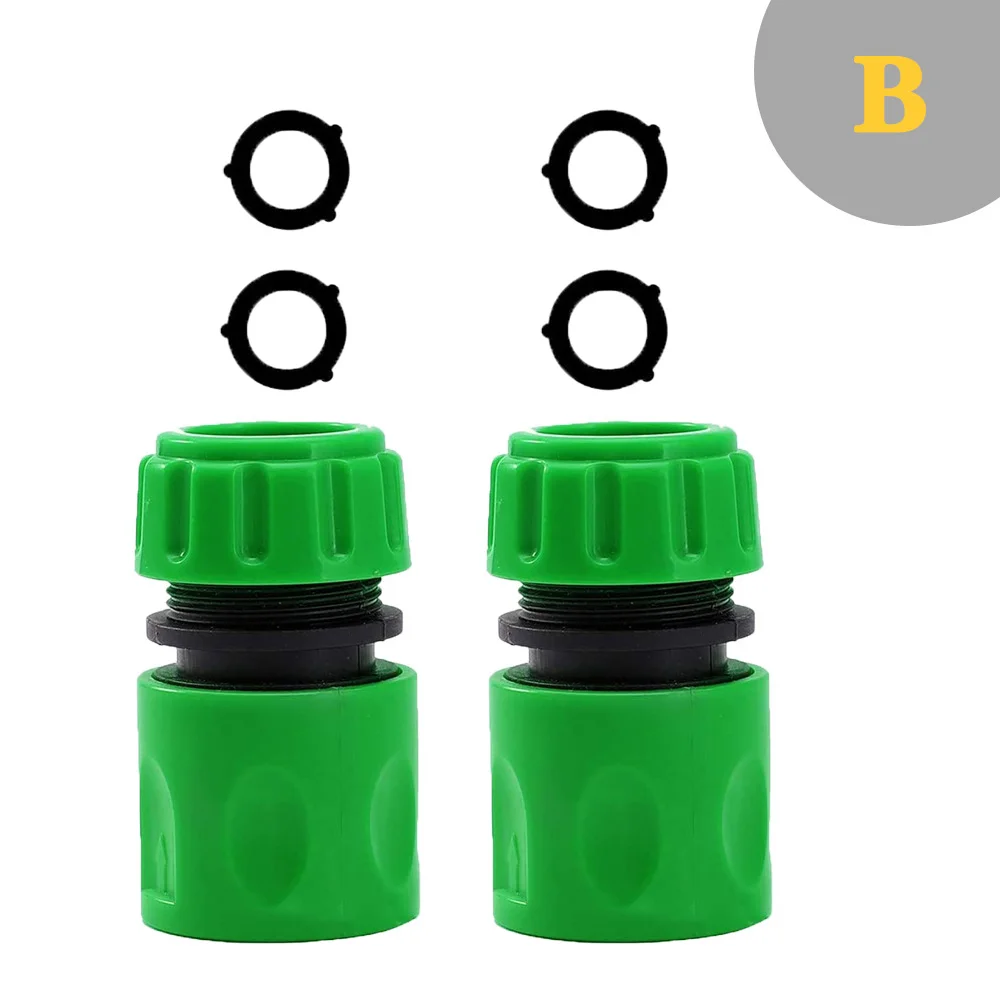 Garden Watering Hose ABS Quick Connector 1/2” End Double Male Hose Coupling Joint Adapter Extender Set For Hose Pipe Tube 