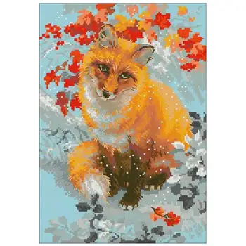 

Fox in the flowers animals patterns Counted Cross Stitch 11CT 14CT DIY Cross Stitch Kits Embroidery Needlework Sets home decor