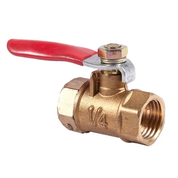 

New Pneumatic Fitting 1/4" Diameter Female Thread Brass Full Port Ball Valve
