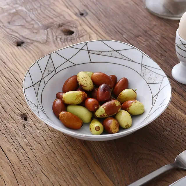 Veweet Serena 24 Darabos Konyhai Porcelán Kerámia Vacsora Tálak Desszert Tányérok Leves Evőeszközök - Image 2