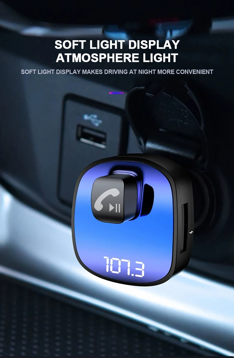 Автомобильный Bluetooth fm-передатчик Беспроводной Громкая связь аудио приемник авто MP3 плеер двойной USB быстрое зарядное устройство для автомобиля аксессуары