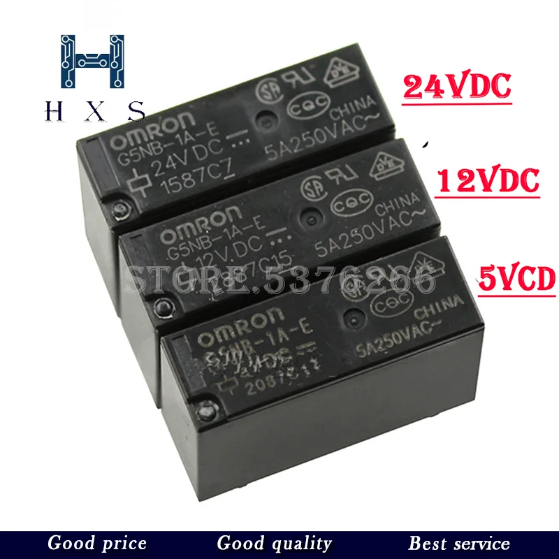 5 шт. реле питания G5NB-1A-E-5VDC G5NB-1A-E-12VDC G5NB-1A-E-24VDC В/12 В/24 В постоянного тока 5A 4 контакта