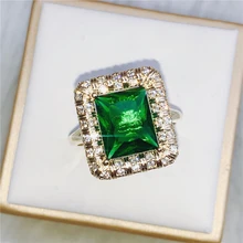 925 Серебряное кольцо с натуральным изумрудом для женщин зеленое Нефритовое анилло бирюзовое Bizuteria роскошные свадебные драгоценные камни ювелирные изделия бриллиантовые кольца
