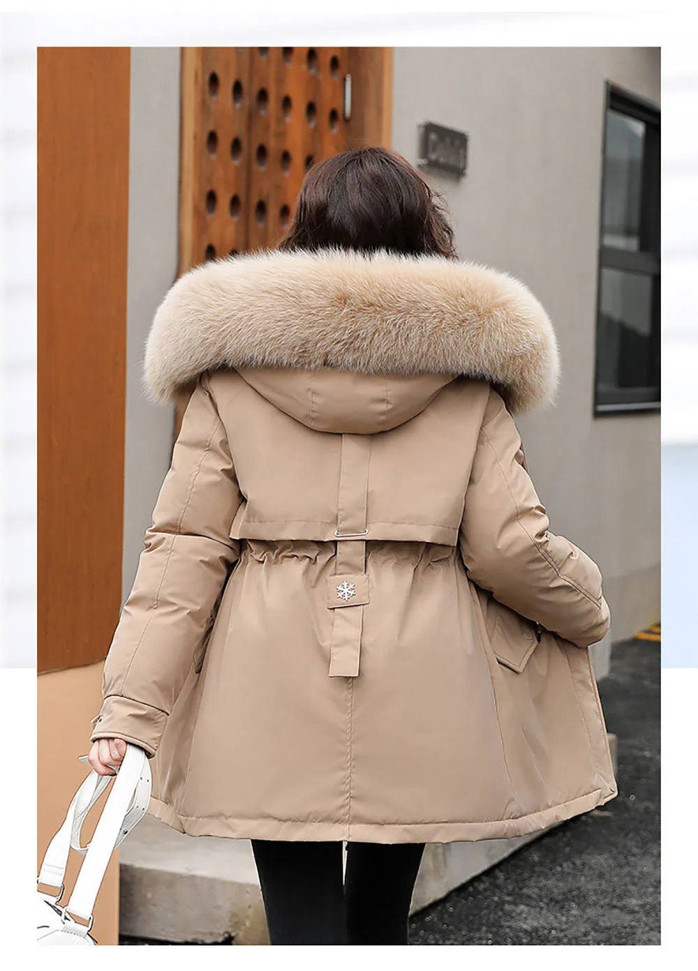 black puffer coat womens 2021 New Fashion Long Winter Coat Women Clothing Wool Liner Hooded Parkas Slim With Fur Collar Warm Winter Jacket Women petite long puffer coat