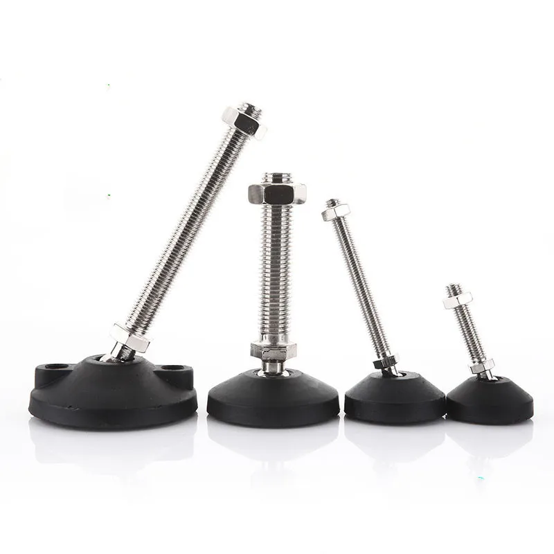 4pcs Furniture Support Leg Non-skid Pad M8/M10/M12 Adjustable Universal Office Warehouse Shelves Nylon Hooves  Fixed Anchor Foot