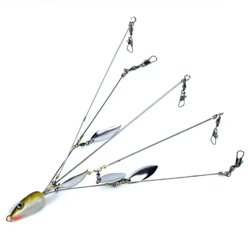 Multi-fish hook castable umbrella rig 5 arm Alabama umbrella head fishing boat bait fishing bait and snap rotation 30S16 (8)